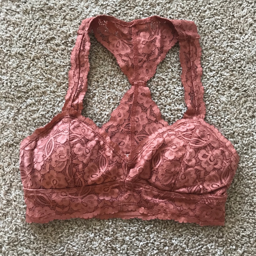 Dusty rose lace bralette - Size S 🌹